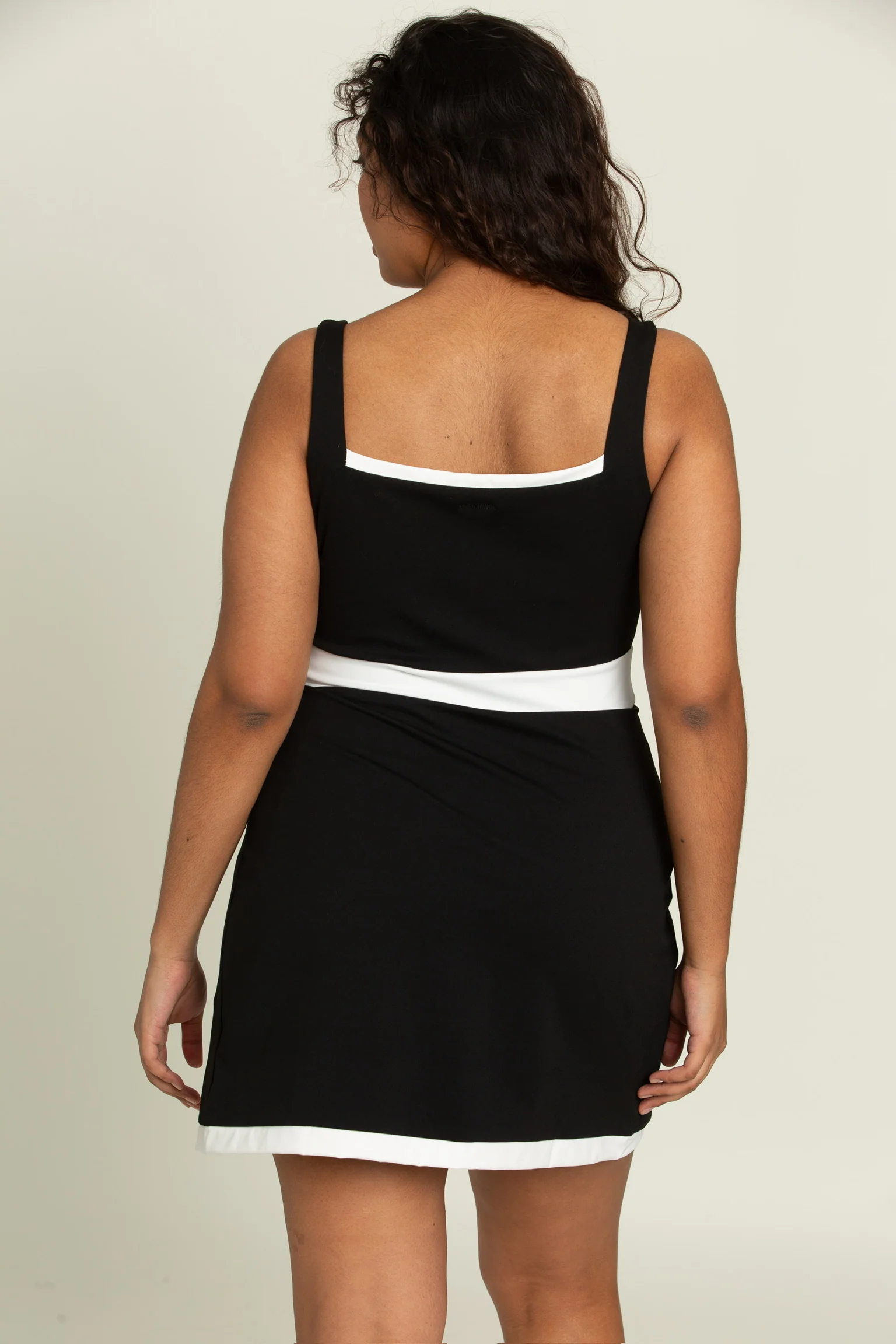 Black White Lined Active Dress - Image 8