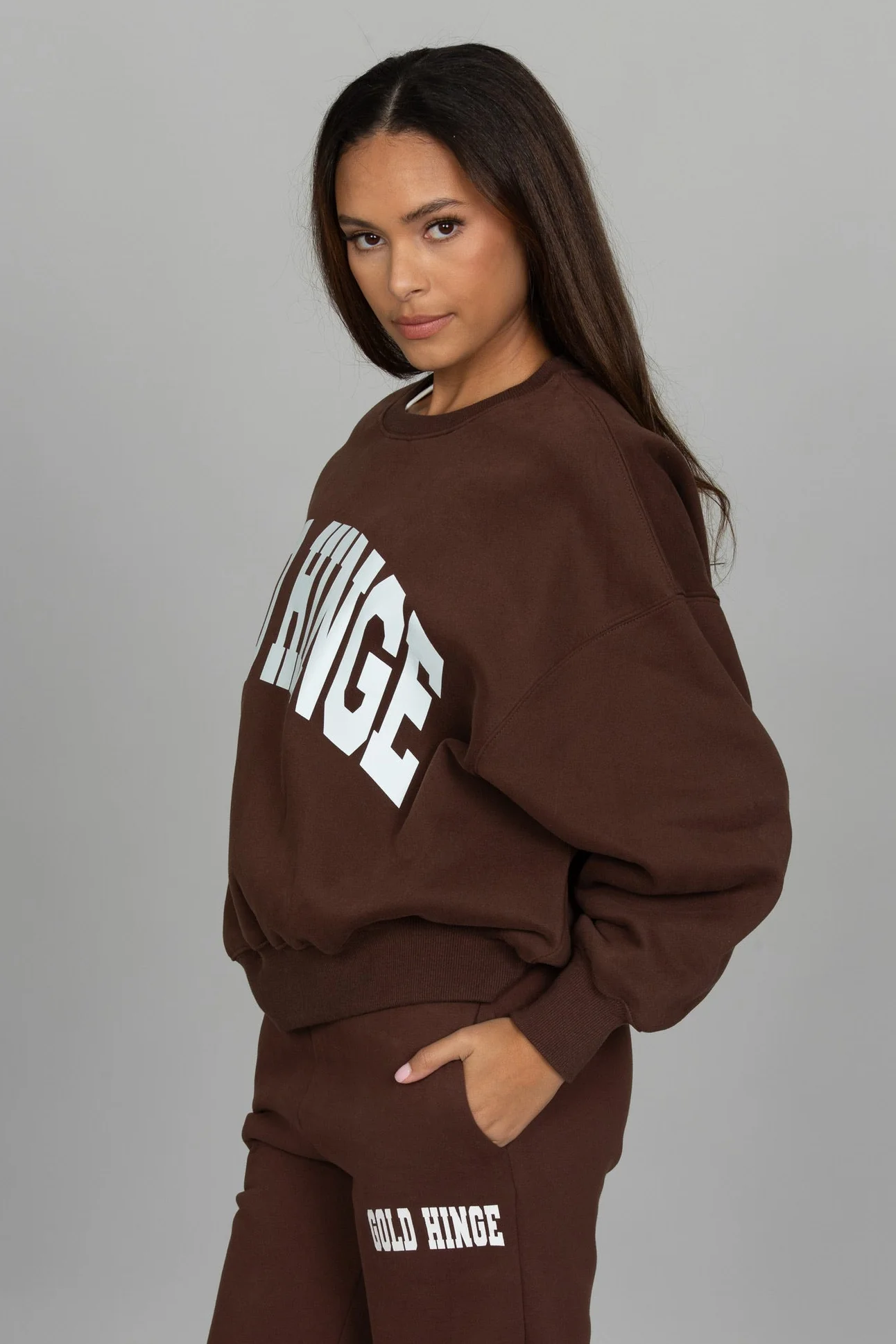 Dark Brown GH Wide Arm Sweatshirt - Image 5