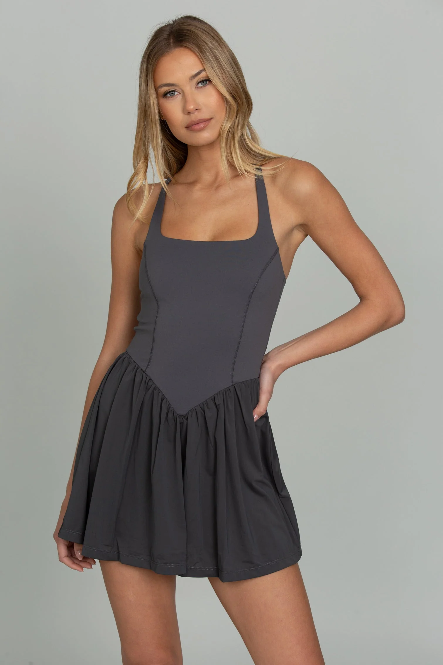 Peppercorn Cross Back Corset Dress - Image 3