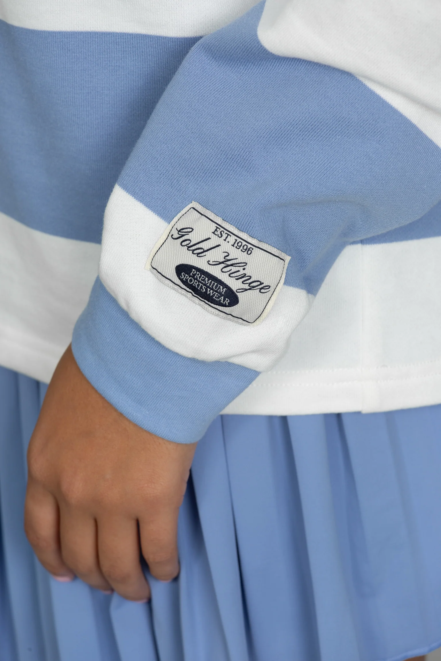 Periwinkle Striped Rugby Top - Image 6