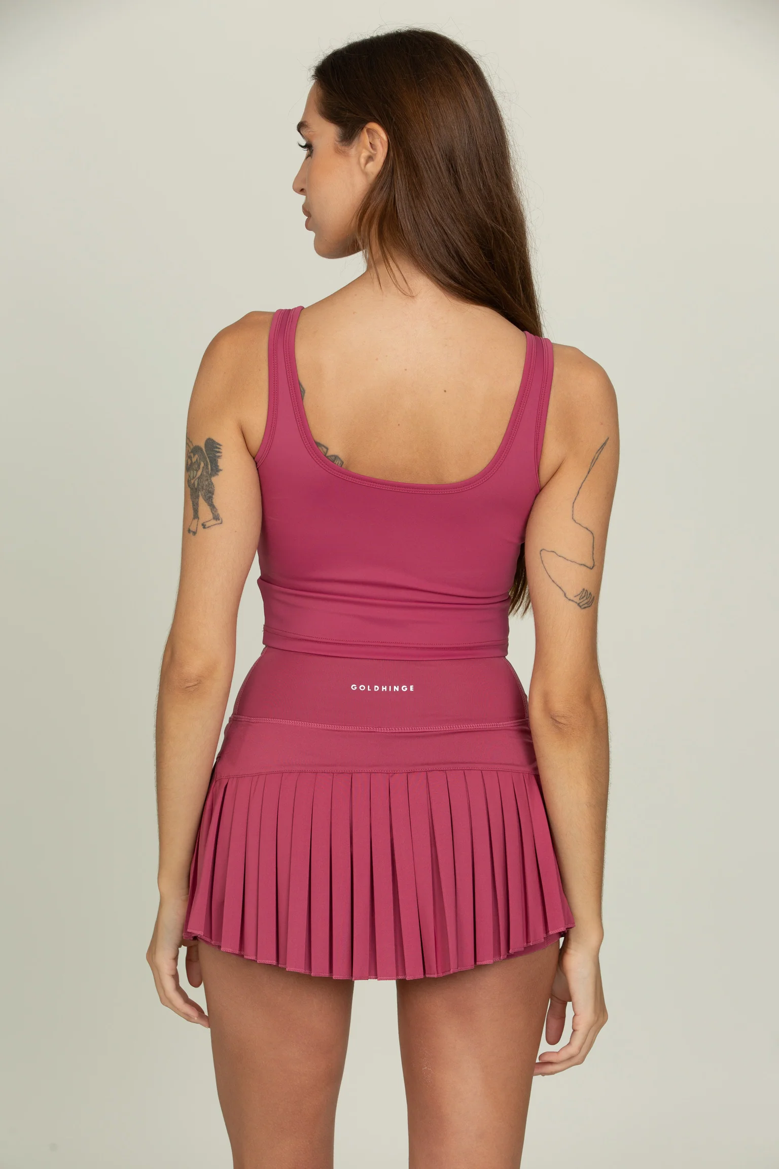 Raspberry Lined Mid Length Bra Top - Image 3