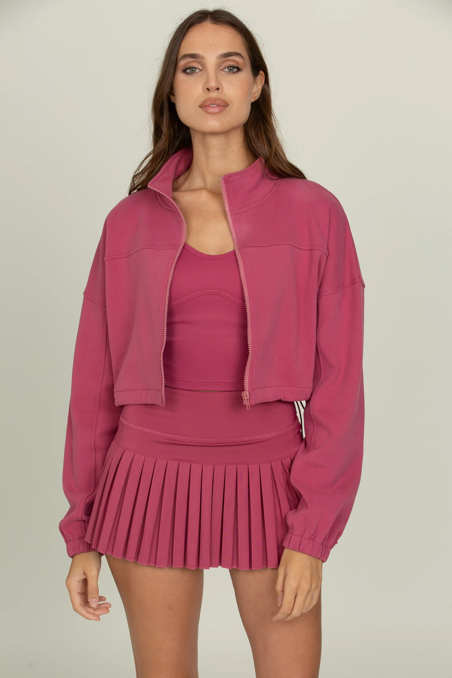 Raspberry Lined Mid Length Bra Top - Image 4