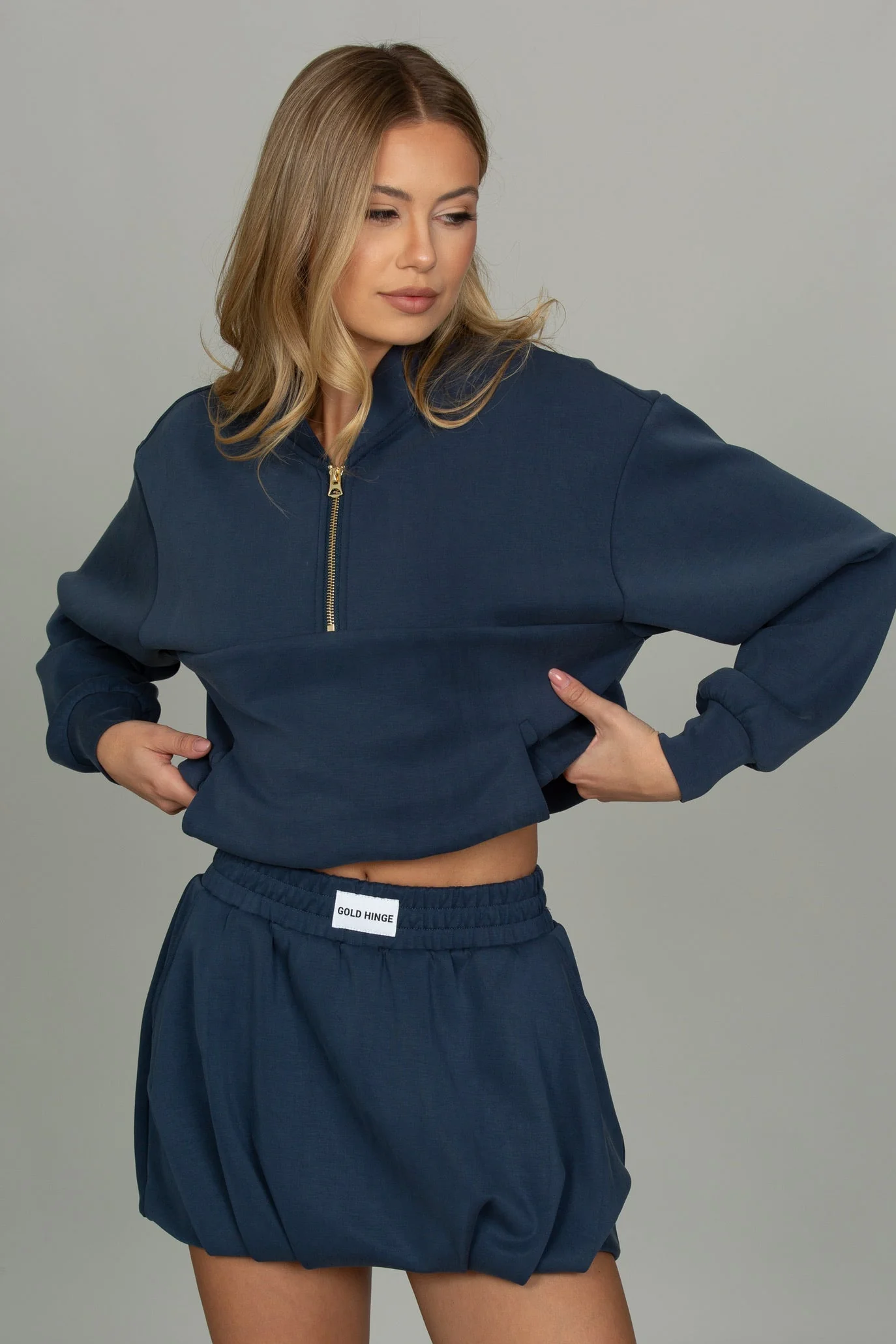 Stone Navy LuxeSoft Lounge Quarter Zip - Image 5