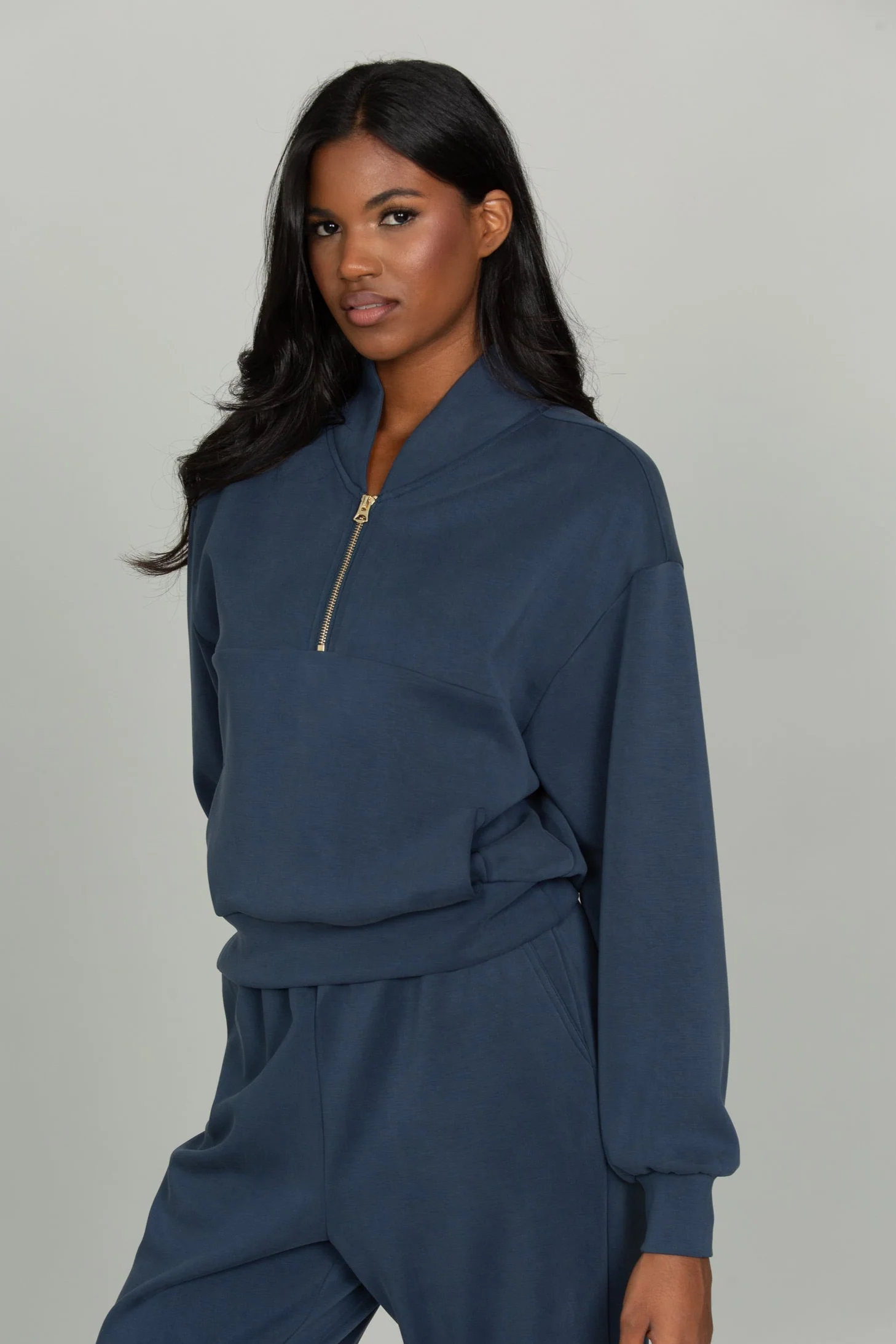 Stone Navy LuxeSoft Lounge Quarter Zip - Image 7