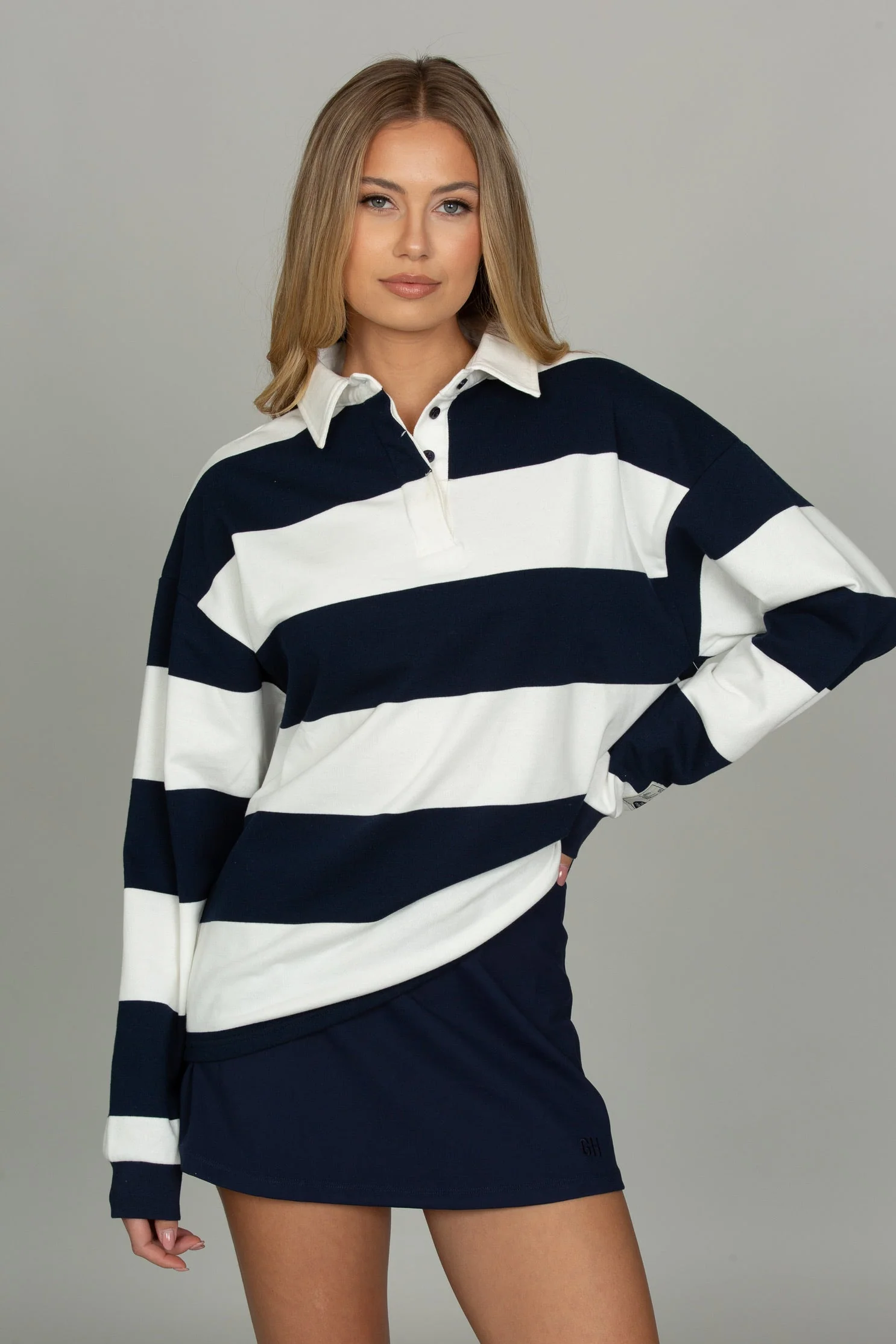 Vintage Navy MotionCloud A-Line Skirt - Image 5