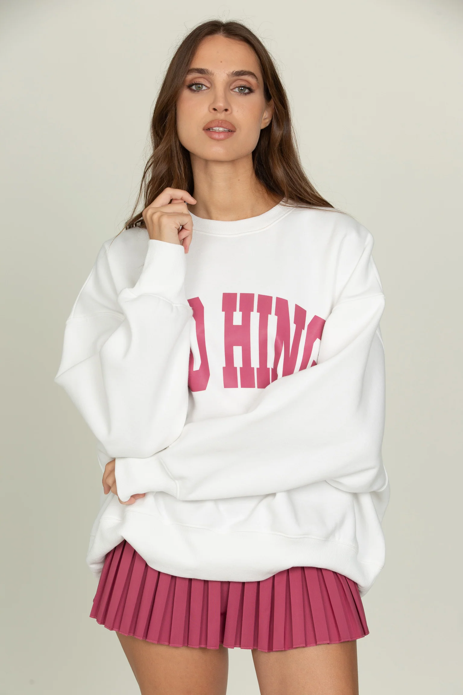 White Raspberry GH Wide Arm Sweatshirt - Image 4